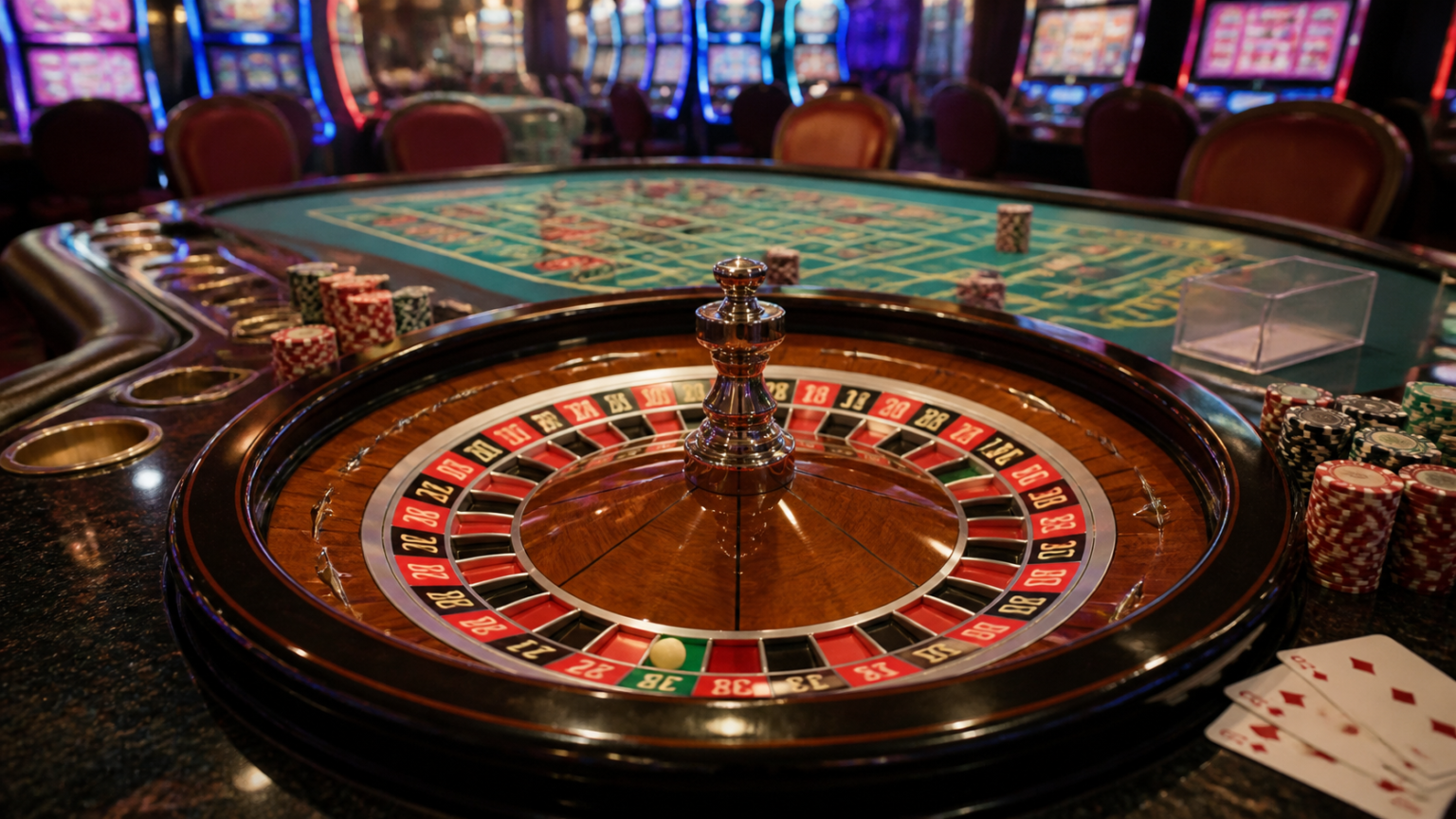 Casino non aams: criteri, rischi e aspetti da valutare Tavolo da roulette e fiches in un casinò