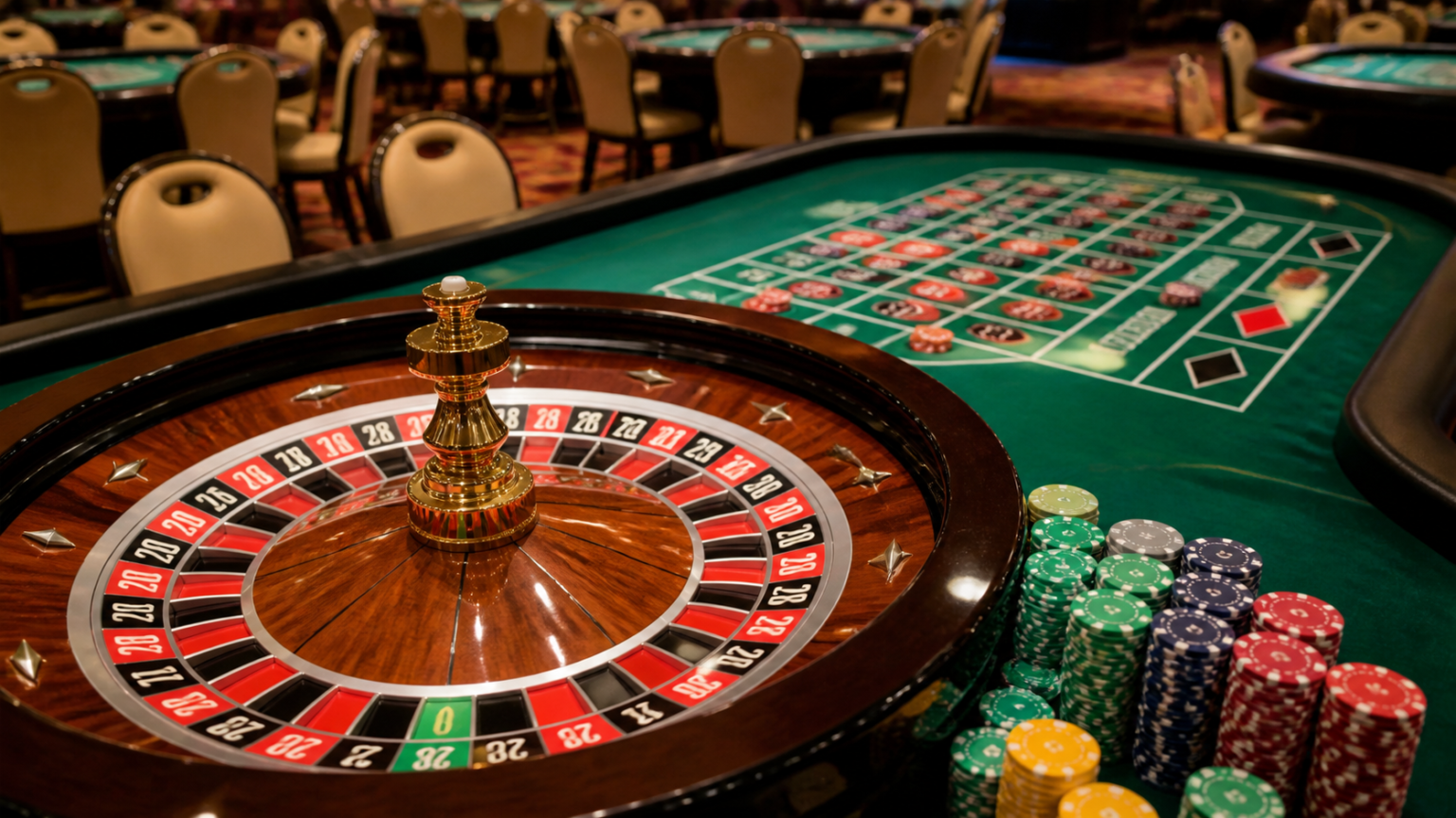 nhà cái uy tín: Cách đánh giá nền tảng cá cược Bàn roulette casino với vòng quay, phỉnh và khu vực đặt cược